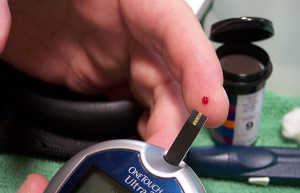 Diabetes Blood Glucose Test on Finger