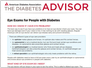 Diabetes Eye Exam