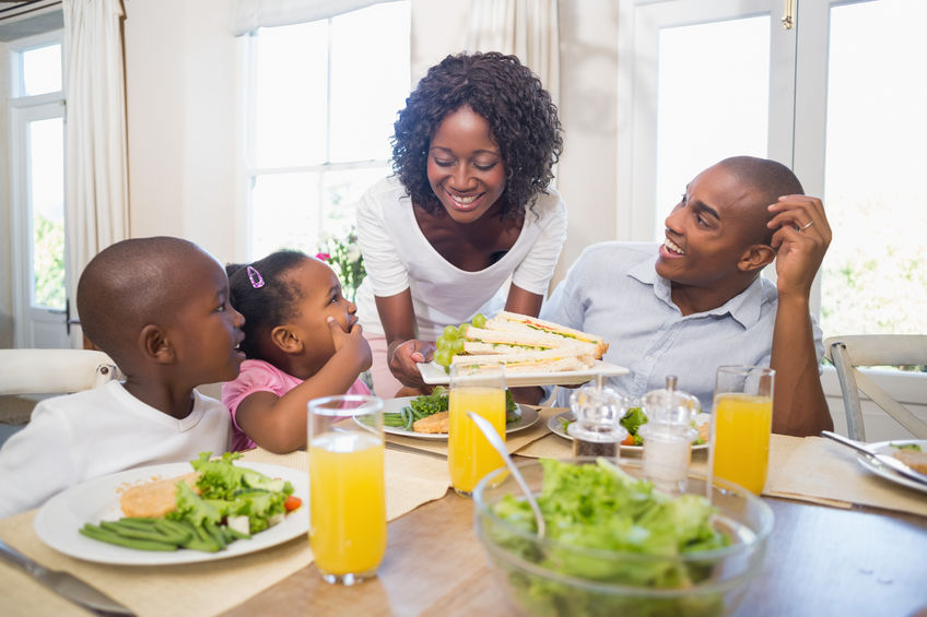 family eating healthy