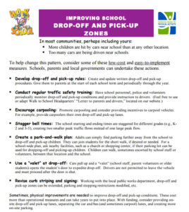 safe kid drop-off pick-up plan worksheet