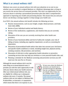 annual wellness visit information