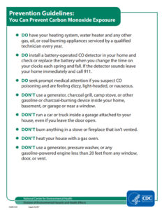 Carbon monoxide safety grid