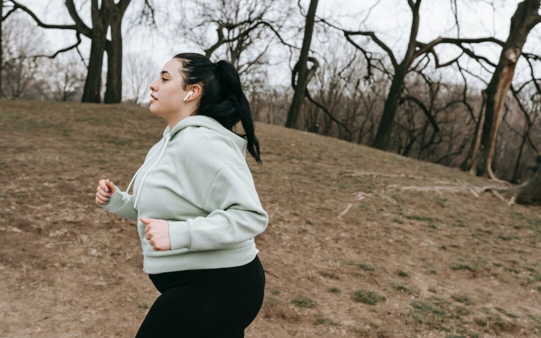 woman running outdoors